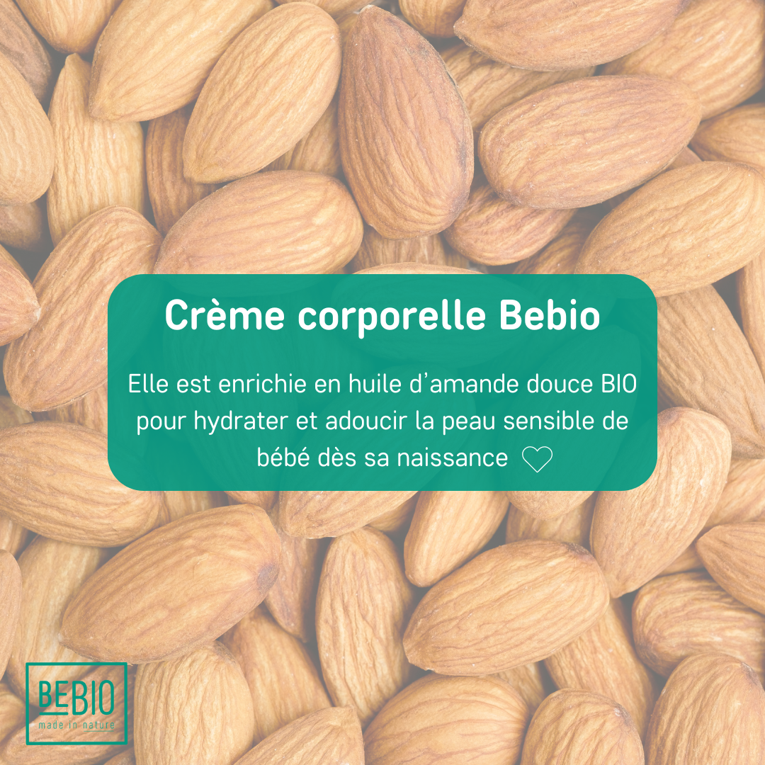 Ingrédients naturels de la crème corporelle Bebio