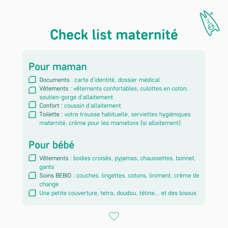 La checklist maternité indispensable pour la naissance de bébé !